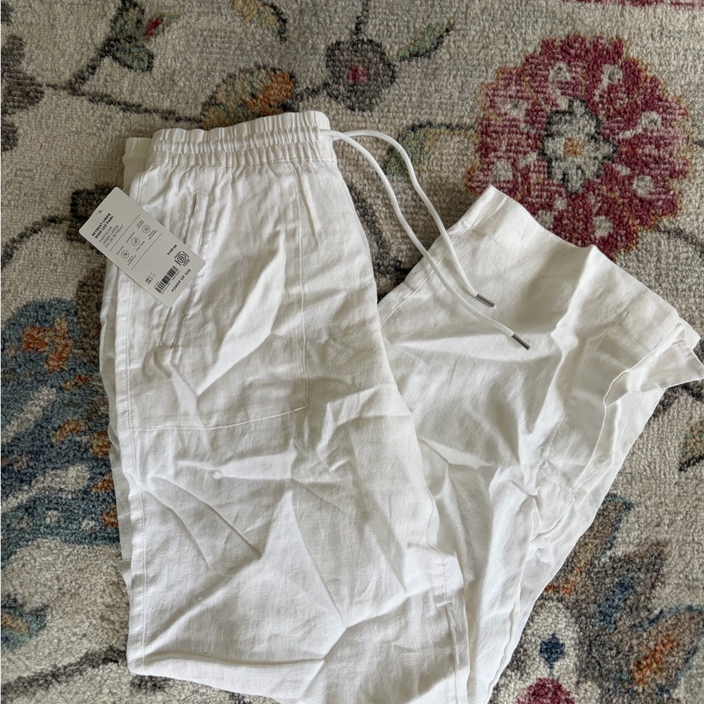 Athleta - Women’s White Linen Pants